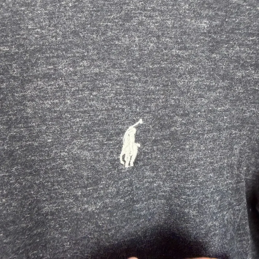 POLO RALPH LAUREN Long Sleeve‎ T-Shirt Mens XS Charcoal Gray Logo Classic Preppy